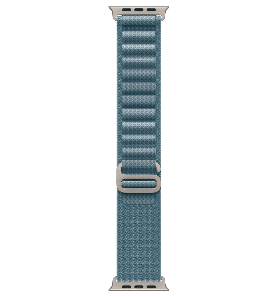 Apple Watch Ultra 3 GPS + Cellular 49 мм с корпусом из натурального титана и светло-голубой ремешком Alpine Loop — большой размер (MEWP4)
